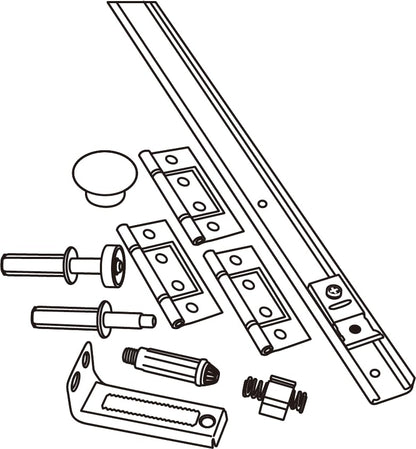 National Hardware N343-715 Bifold Door Hardware Kit 36 in Steel Track Surface Mount Adjustable White Complete Folding Closet Door Set for Doors up to 30 lbs Each - size: 36 Inch