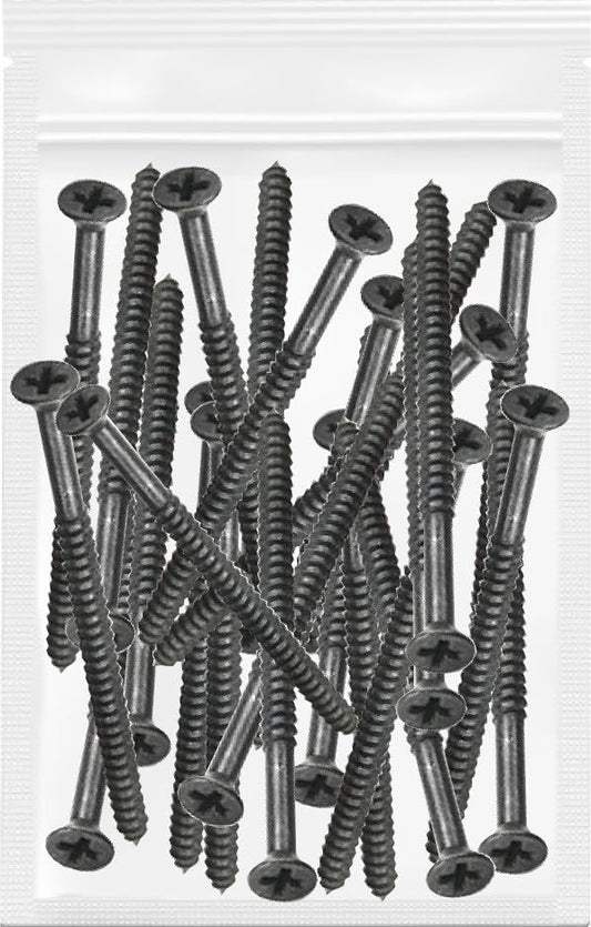 Oil Rubbed Bronze Wood Screws 9 X 3 Inch – Extra Long Door Hinge Screws - Door Security Screws - 24 Pack