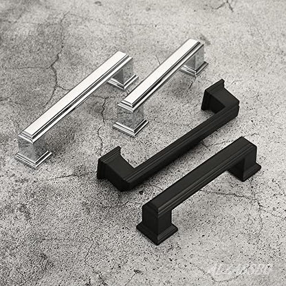Alzassbg 10 Pack Polished Chrome Cabinet Pulls, 3 Inch(76mm) Hole Center Cabinet Handles Kitchen Pulls for Cabinets and Drawer AL3071CP - color: Polished Chrome, size: 3" Hole Center
