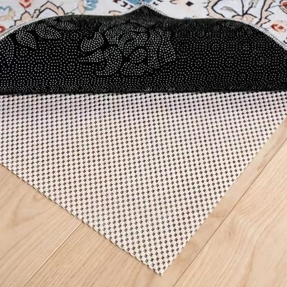 Non Slip Rug Pad Gripper for Hardwood Floors, 6x9 FT Anti Slide Rug Underlay, Eco Safe Odor Free, Cushioned Floor Protector, Cut-to-Size Multi-Purpose Pad - size: 6' x 9' (Rectangular)
