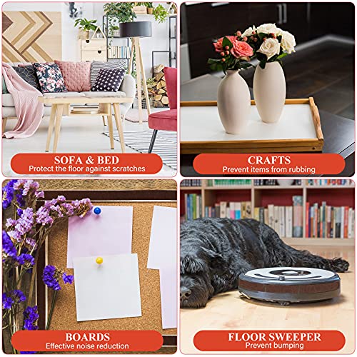 Zonon 4 Rolls 120 Inch Felt Strip with Adhesive Backing Felt Tapes Furniture Strip Rolls Self Stick Heavy Duty Polyester for Protecting Furniture and DIY Adhesive(Dark Brown,0.5 Inch) - color: Dark Brown, size: 0.5 Inch