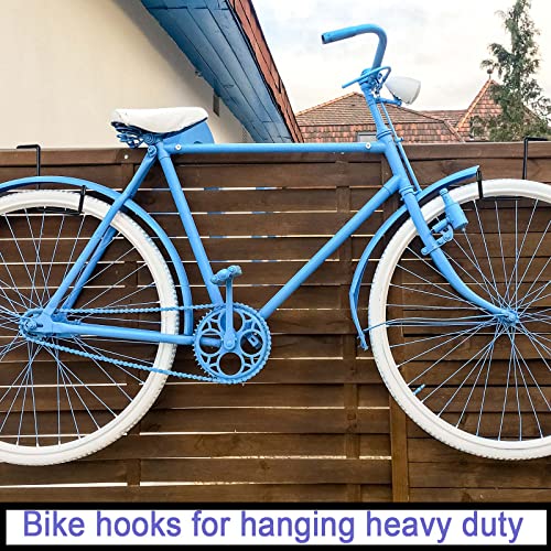 DINGEE Vinyl Coated Heavy Duty Large Hooks for Hanging,Rafter Hanger Hook,Garage Bike Hooks,Ladder Hooks Storage Organizer,Large Object,Tools,Hose,Ropes and Pool Equipment Hooks Black 4 Pack - size: Large/4 Pack