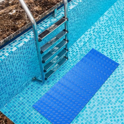 Breling 16" x 36" Swimming Pool Ladder Mat, Protective Pool Ladder Pad Step Mat with Non Slip Texture for Above Ground Swimming Steps Liners and Stairs(Striped) - size: 16" X 36", style: Striped