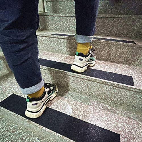 COSIMIXO 6" x 35Ft Heavy Duty Anti Slip Tape,Best 80grit Friction,Grip,Abrasive for Stairs Outdoor/Indoor,Skateboard Grip Tape Safety Non Skid Tread Staircases Anti-Slip Traction Tape Black - size: 6" x 35Ft Black
