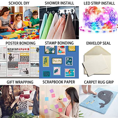 3M 300LSE Double Sided Tape for Scrapbook 1in x 36ft, Removable Heavy Duty Double Sided Mounting Tape, Transparent Adhesive Sticky Tape for Picture Hanging Strips, Poster, LED Strips, Art Craft - size: 1in X 36ft