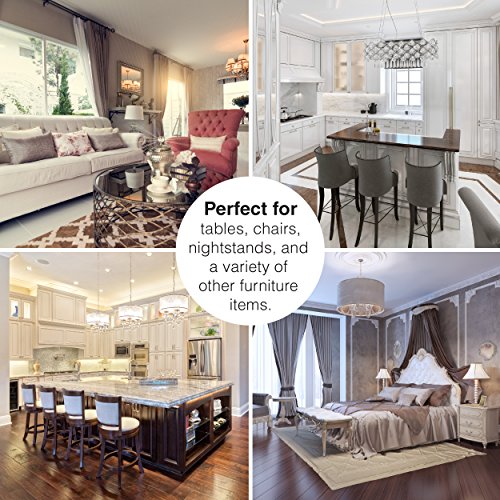 SuperSliders Felt Heavy Furniture Reusable Movers for Hard Surfaces (4 pieces) - 5" Round - size: 4 Pc, style: 5" Round