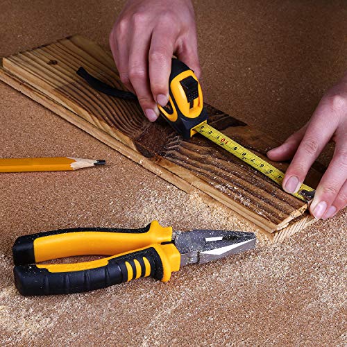 DEKOPRO 100 Piece Tool Set,General Household Hand Tool Kit,with Plastic Toolbox Storage Case for Handyman,Home Maintenance