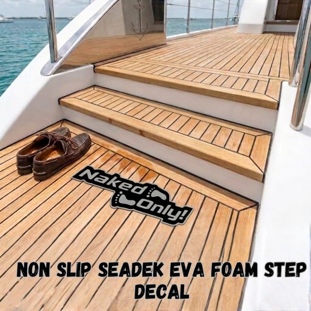 Naked Feet Only 4" x 14" Decal Non-Slip EVA Foam Decal for Boat Gunwales & Ladders, 6mm Brushed Marine Grade Anti-Skid Adhesive Pads SeaDek Technology - Black/Army Camo - color: Black Over Army Camo, size: Decal