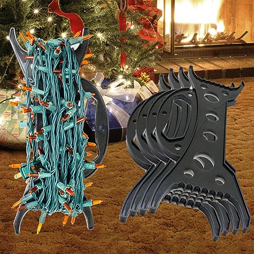 4Pack Christmas Light Storage Holder, All-Purpose Holiday Light Organizer, Black - size: 4PC