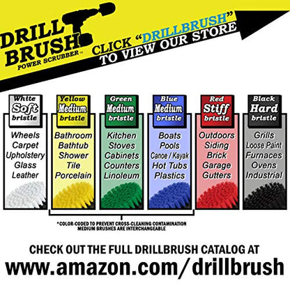 Narrow Gap Cleaner Brush - Concrete Scrubbing Tool - Crevice Brush for Drill - Car Detailing Drill Brushes - Window Track Cleaning Tools - Crevice Cleaning Brushes for Household Use - Gap Cleaner Kit - color: White, Red, Blue