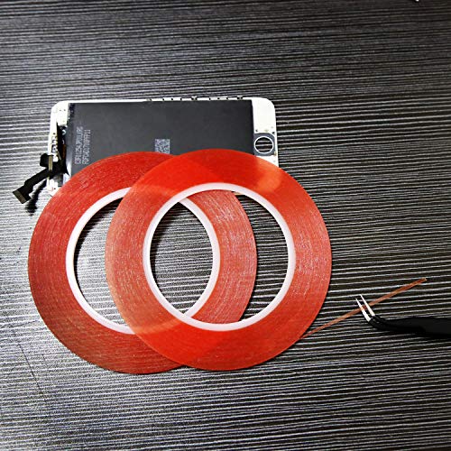 Kaisiking 2mm / 3mm x 25M LCD Touch Screen Repair Tape - Adhesive Tape for Cell Phones, iPad, Tablets, Laptops, Camera - size: 2pcs (2mm+3mm)