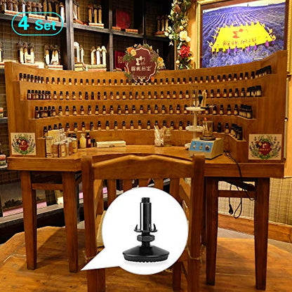 4 Set M10 Adjustable Leveling Feet, Heavy Duty Height Adjuster Furniture Leveler Foot With T Nut, Screw On Cabinet Restaurant Table Chair Self Levelers Leg (2" Base Dia & Thread Length, Black) - style: Black Stable Leg Levelers