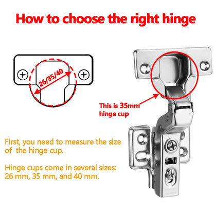 40pcs Inset Cabinet Hinge Frameless Concealed Door Hinges European Soft Closing Four-Hole Mounting Plate Hinges Nickel Plated Finish - color: Inset, size: 20 Pair
