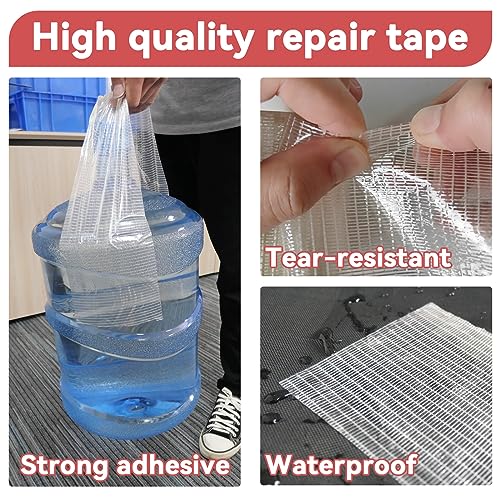 Birllaid RV Awning Repair Tape for Tent,Tarp, Boat Covers Repair Tape,RV Awning, Sail Tape, Tear Repair Patch Kit, Waterproof 5 Inch x 30FT - color: Clear, size: 5 Inch x 30FT