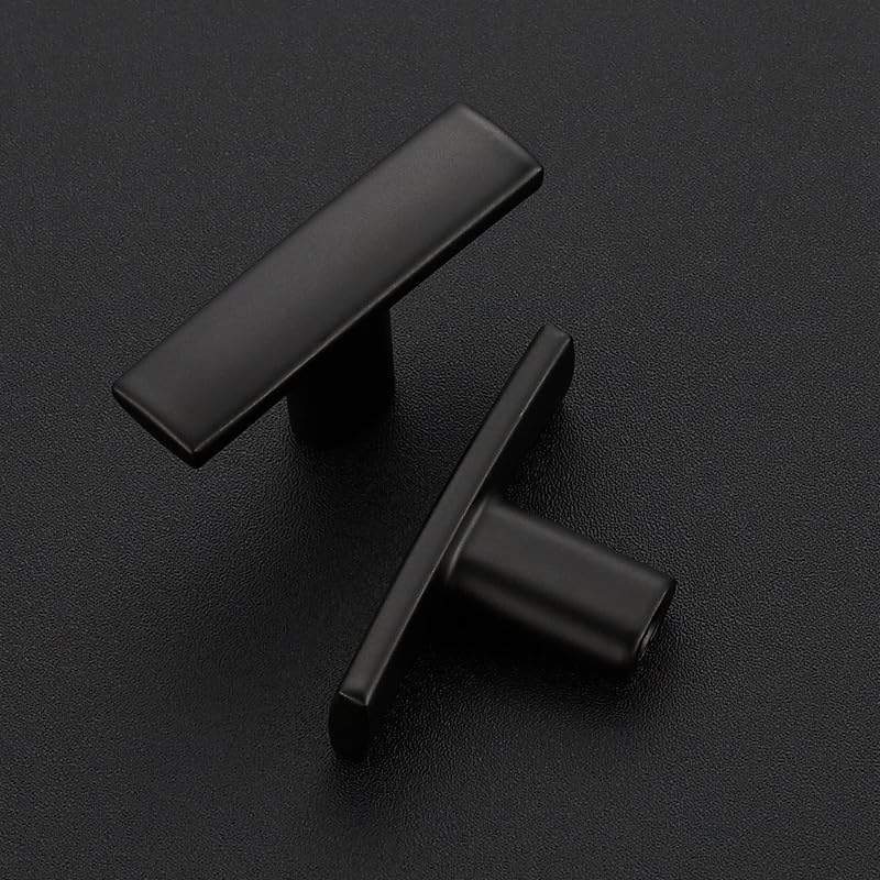 1 Pack Black Cabinet Knobs - Curved Cabinet Pulls Matte Black Knobs for Kitchen Drawer Solid Dresser Hardware 1-3/4 Inch Length Single Hole - color: Matte Black, size: 1 Pack, style: Curved