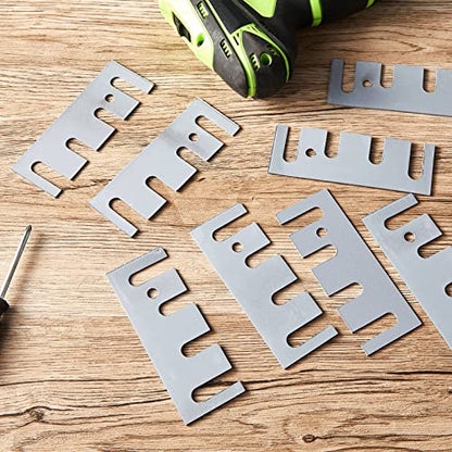 Ferraycle Door Hinge Shims Bulk 16 Gauge Stainless Steel Hinge Spacer with Coated Finish 4-1/2" x 1-5/8" Metal Door Hole Filler Plates for Repair Kit(40 Pack)