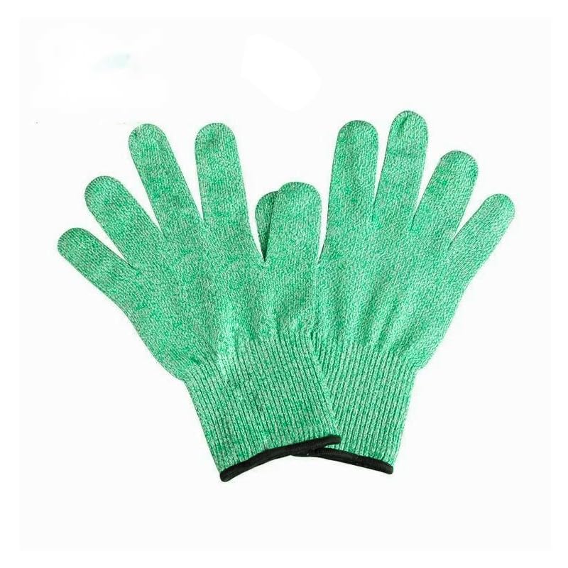 Premium Cut Resistant Gloves - Level 5, Ambidextrous, Washable - color: Green, size: Medium