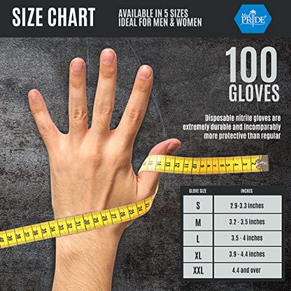 MED PRIDE Maxx Strength Nitrile Industrial Orange Gloves, 8 Mil Thick - Diamond Texture Disposable Heavy-Duty, Tear-Resistant - size: Medium