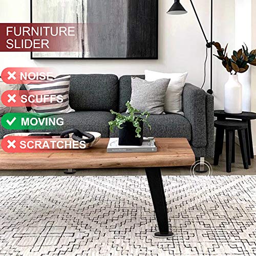 Yelanon Furniture Sliders, 20pcs-3 1/2” Felt Furniture Sliders for Carpet, Furniture Pads Hardwoods Floors, Heavy Furniture Movers Sliders, Reusable Moving Pads, Floor Protectors for Carpet - size: 10pcs 3.5'' sliders & 10pcs 3.5'' felt sliders
