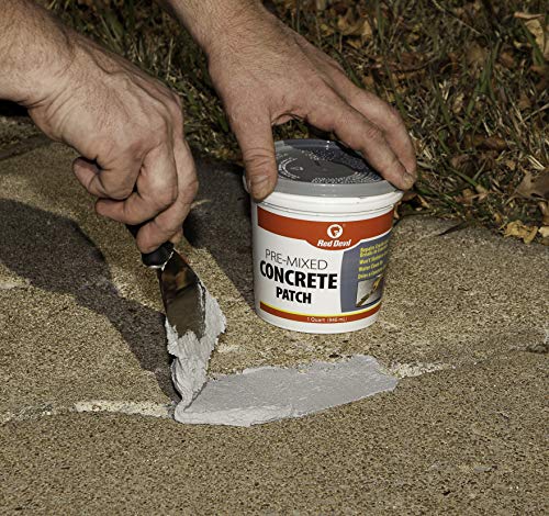Red Devil 0644 Concrete Repair Patch, Cement Crack Fillter, Pre-Mixed, 1 Quart, Pack of 1, Gray, Made in USA - size: 1 Quart, style: 1 - Pack
