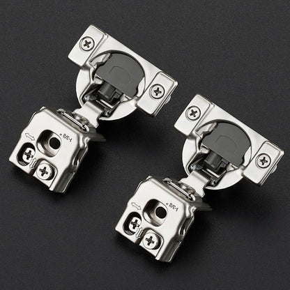 Ravinte 2 Pack 1 Pair 1-3/8 inch Overlay Soft Close Kitchen Cabinet Hinges Stainless Steel Adjustable Kitchen Hinges Satin Nickel Cabinet Hardware - size: 1-3/8 inch Overlay