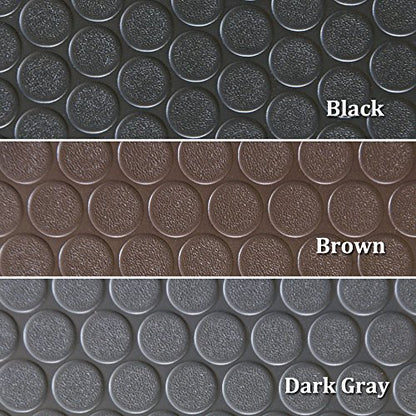 Rubber-Cal Coin-Grip Flooring and Rolling Mat - color: Dark Grey, size: 2mm x 4 x 20-Feet