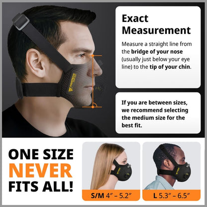 FIGHTECH Dust Mask – Reusable Face Mask with Carbon Filters and Air Valves for Woodworking, Construction, Moving - style: Black Single, Large