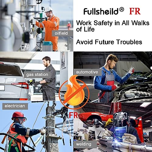 Fullsheild FR Flame Resistant Face Mask Full Cover Neck Gaiter Snood for Welding Hunting Army Military Working - color: Navy-winter Fleece