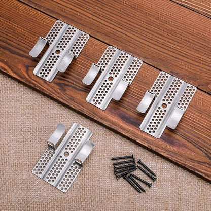 moonoom 32 Pack Drywall Repair Clips, 1/2 inch Drywall Fastener Clip with 64 Screws, Stainless Steel Wall Patch Clips for Damaged Walls Repairing - color: 32 Pcs