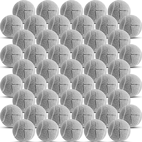 Macarrie 300 Pcs Precut Tennis Balls Bulk 2.5 Inch Chairs Leg Floor Protector Grey Heavy Duty Long Lasting Glide Coverings Non Slip for Classroom Furniture Legs Protection
