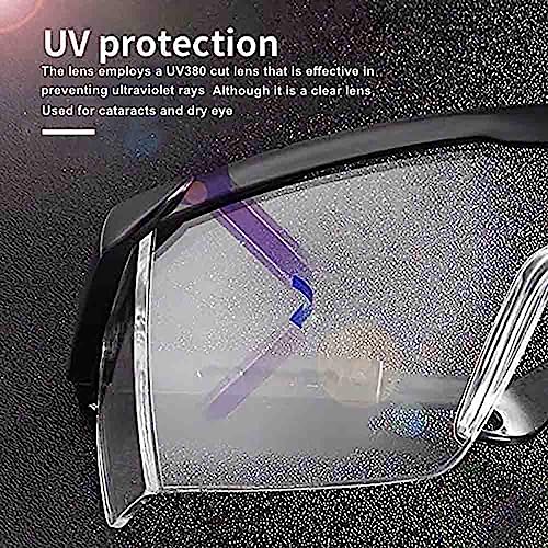 5 PACKS Safety Glasses Goggles, Men Women Clear Anti-fog UV400 Protection Eyeglasses Adjustable Temples ANSI Z87 Eyewear Protection Anti-Scratch Eye Shields for Industrial Work - color: Blue &Yellow