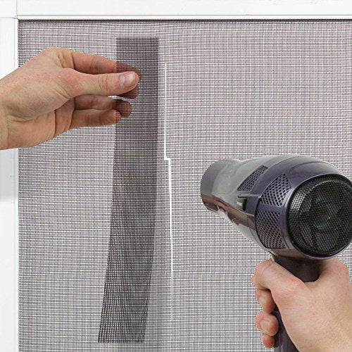 ScreenMend Window Screen Repair Kit, 5" x 7" Patch, Silver-Gray