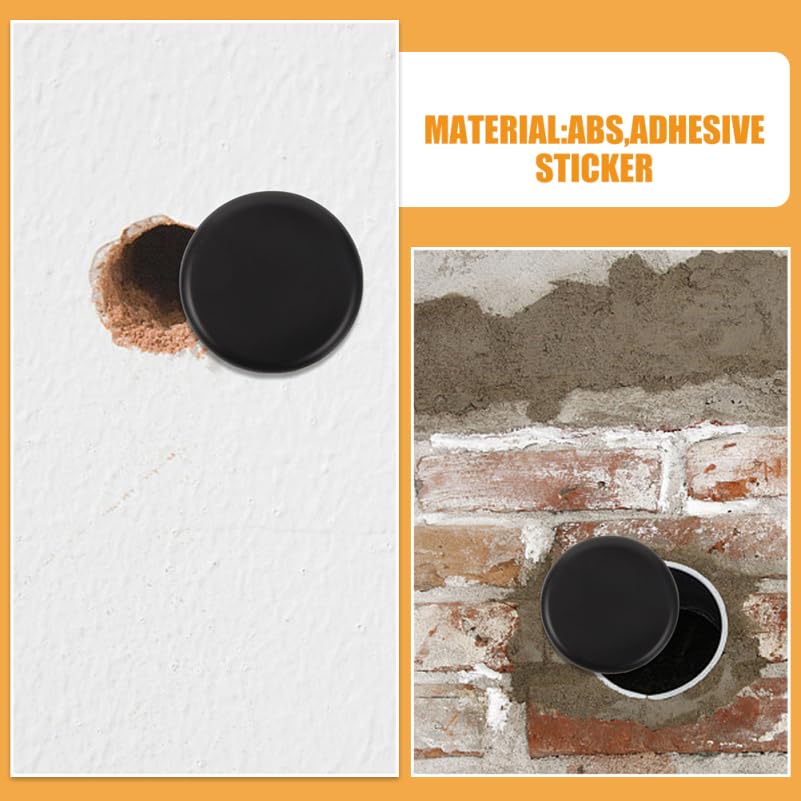 Wall Hole Cover Decorative Patch 2.36In Round Self-Adhesive Panel for Drywall Repair and Concealing Wall Imperfections No Drill Installation