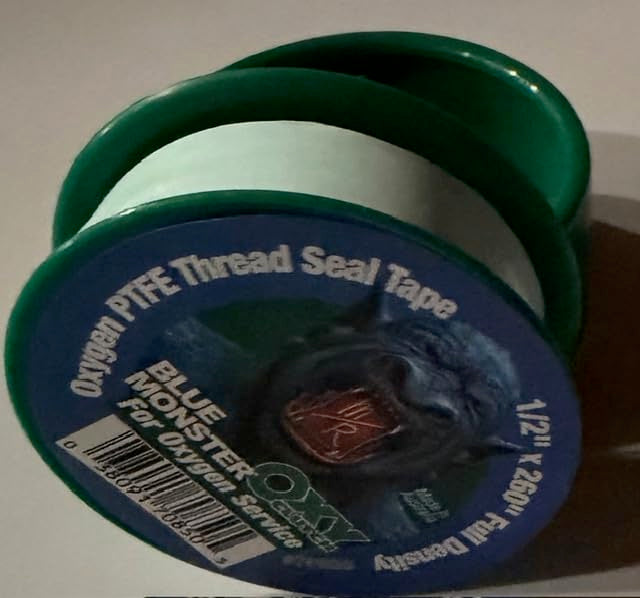 Two Pack - 70850 Blue Monster for Oxygen 1/2" x 260" Green PTFE Thread Seal Tape Blue Monster for Oxygen Service Oxy Clutch Full Density