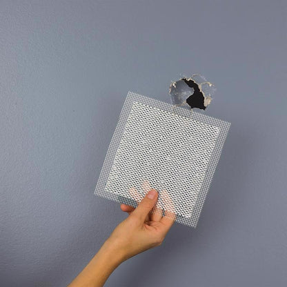 FibaTape 6 inch x 6 inch Self Adhesive Perforated Aluminum Wall and Ceiling Repair Patch