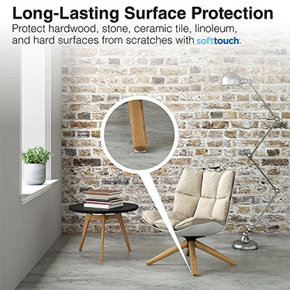 SOFTTOUCH 4713295N Heavy Duty 2 Inch Felt Furniture Pads to Protect Hardwood Floors from Scratches, Linen, 6 Count - color: Linen, size: 2 Inch (6 Count), style: Standard Pack