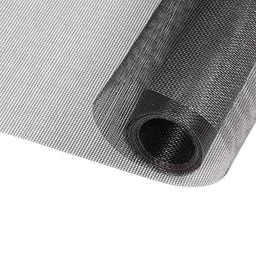 Windows Screen and Screen Door Replacement, 59"x106" Durable Fiberglass Screen Mesh- Window Screen & Sliding Screen Door Repair for Patio and Windows, Tooltriz - color: Charcoal/Black, size: 59" X 106"