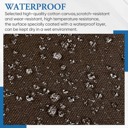 Canvas Patch 5.5 x 8 Inches 6Pcs Self-Adhesive Waterproof Canvas Patch Kit for Repairing Tents,Sofas,Boat Covers,Camping Chair,Awnings,Car Seats.(Dark Brown) - color: Dark Brown, size: 5.5"×8"