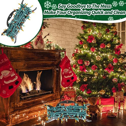 4Pack Christmas Light Storage Holder, All-Purpose Holiday Light Organizer, Black - size: 4PC