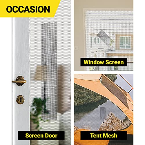 TORTO9 Window Screen Repair Kit, 3-Layer Strong Adhesive & Waterproof Tape Fiberglass Covering mesh (Gray, 2 Inch x 6.5 FT) - color: Gray, size: 2 Inch x 6.5 FT