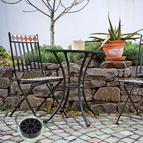 24 Pack Iron Outdoor Patio Furniture Chair and Table Feet Glide Protectors