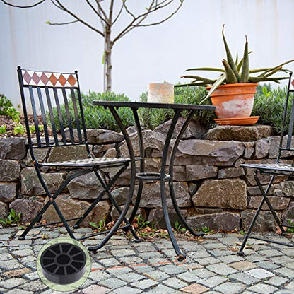 24 Pack Iron Outdoor Patio Furniture Chair and Table Feet Glide Protectors
