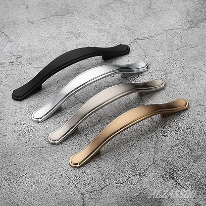 Alzassbg 10 Pack Flat Black Cabinet Pulls, 3 Inch(76mm) Hole Centers Cabinet Handles Arch Kitchen Hardware for Cabinets and Drawer AL3028MB - color: Traditional Handles - Matte Black, size: 3" Hole Center