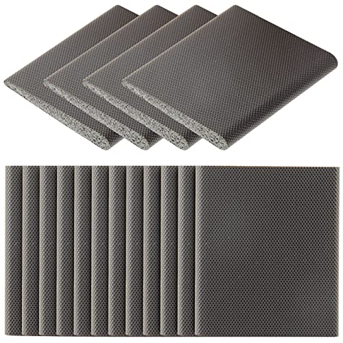 16 Pcs Door Corner Seals, Exterior Door Jamb Frame Seal, Self-Adhesive Wedge Draft Stoppers Foam Pads for Weather Stripping Noise Isolating (Brown) - color: Brown, size: 16PCS