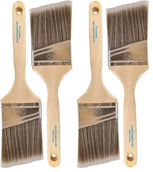 Pro Grade - Paint Brushes - 2Ea 3" Angle Brushes (Pack of 2) - size: 2Ea H 3A (Pack of 2)