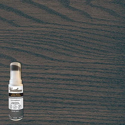 Varathane 368033-4PK Less Mess Wood Stain and Applicator, 4 oz, Smoke Gray, 4 Pack - color: Smoke Gray, size: 4 Ounce (Pack of 4)