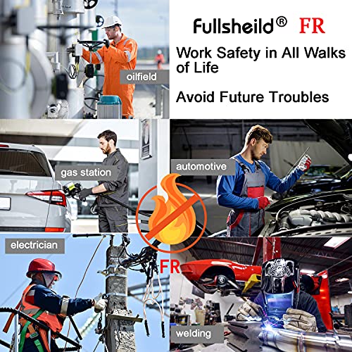 Fullsheild FR Flame Resistant Face Mask Full Cover Neck Gaiter Snood for Welding Hunting Army Military Working - color: Black
