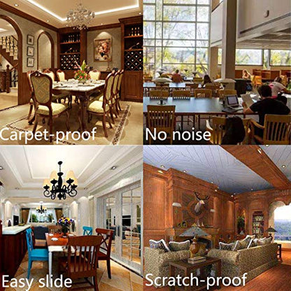 Furniture Felt Pads Nail-on Heavy Duty Felt Pad Chair Sliders Round & Square Chair Leg Floor Protectors Furniture Leg Protector 24 Pack (3/4" (Brown)) - size: 3/4" (Round, Brown)