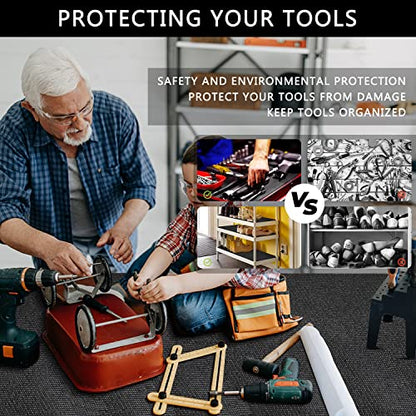 Foam Toolbox Liner Drawer Mat 1/8 Inch Thick X 16 Inch Wide X 16 Ft Long Black, No Slip for Protecting Cabinet, Garage, Cart, Tool Box - color: Black, size: 16"w X 193"l