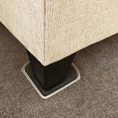 Super Sliders 7" Slide & Hide Corner Reusable Furniture Sliders for Carpet, Anti-Slip Protective Furniture Moving Pads for Beds, Sofas, Dressers, Set of 4, Beige - size: 7 Inch, style: For Carpet